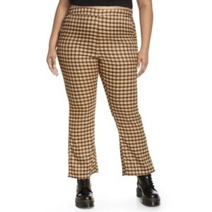 BP. Flare Check Woven Plaid Pants